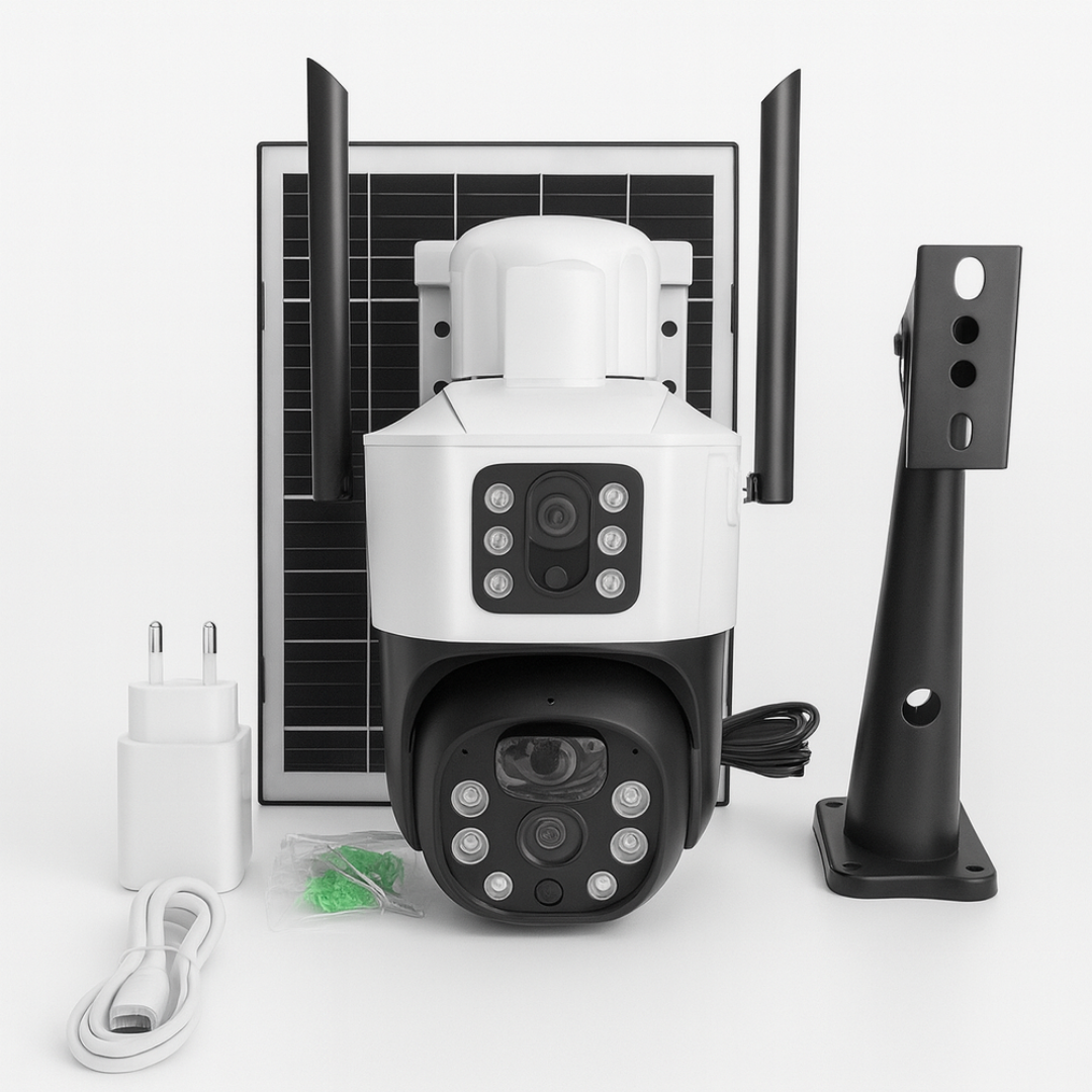 🔒 Cámara de Seguridad Inalámbrica con Batería Solar – 🔋🌞 Protección Inteligente, Sin Cables